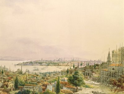 View of Constantinople from Pera by Amadeo Preziosi